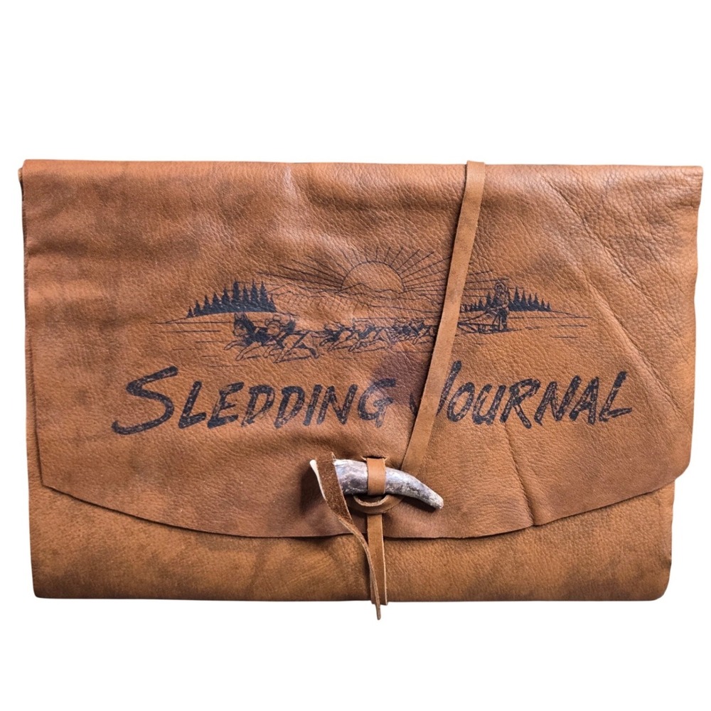Disney Snow Buddies Sledding Journal Promo Press Kit Brown Leather Antler Toggle